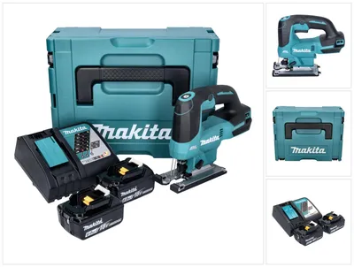 Image de Makita DJV184RGJ Scie sauteuse sans fil 18V Brushless + 2x Batteries 6,0Ah + Chargeur + Coffret Makpac