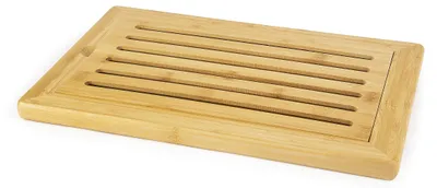 Bambus-Snijplank mit Krümelrost, 38x25 cm