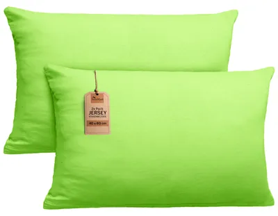 Produktbild von NatureMark 2er Set Jersey Kissenbezüge – Elastisch, weich, atmungsaktiv und haut