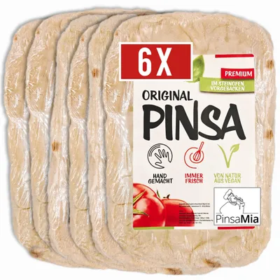 Produktbild von 6 x Pinsa Original, Pinsa Romana, Pinsa Teig ofenfertig, vorgebacken im Steinofen