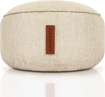 Produktbild von Green Bean® Sitzhocker "Home Linen" 45x25cm mit EPS Perlen Füllung - Fußhocker für Sitzsäcke - Sand