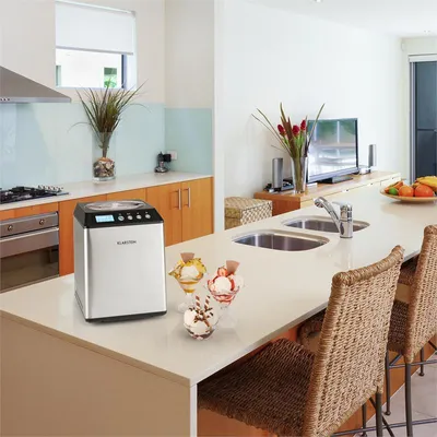 Obrázek produktu pro Klarstein Vanilla Sky Family zmrzlinovač, Keep Cool, LED, 250 W, 2,5 l, stříbrná