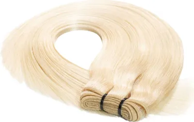 Produktbild von hair2heart Premium Echthaar Tressen zum Einnähen Extensions glatt - 60cm 50g 9/0 lichtblond