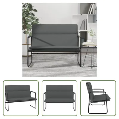 Produktbild von The Living Store Sitzbank Dunkelgrau 100x64x80 cm Stoff
