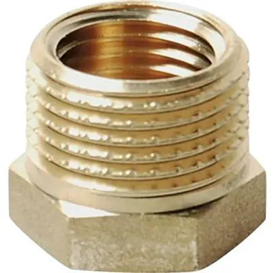 Produktbild von sanicomfort Reduzierstück aus Messing blank, 17,2mm (3/8 Zoll) x 6,35 mm (1/4 Zoll), Gewindefitting für Sanitärinstallationen