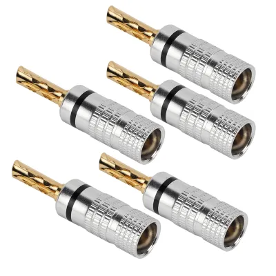 Produktbild von Gezackter Bananenstecker,Vergoldeter Bananenstecker,4mm Bananenstecker,Lautsprecherdraht Bananenstecker,Lötfreier Bananenstecker,Bananenstecker