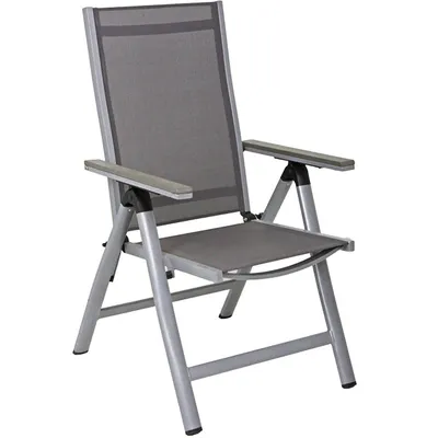 Produktbild von Garden Pleasure GRACE Gartenstuhl - Maße: 64 x 107 x 70 cm - Farbe: Grau