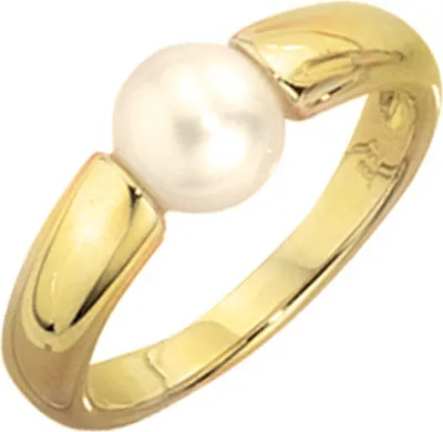 Produktbild von JOBO Damen Ring 333 Gold Gelbgold 1 Süßwasser Perle Goldring Größe 52