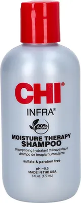 A product shot of a bottle of CHI Infra Moisture Therapy Shampoo.
