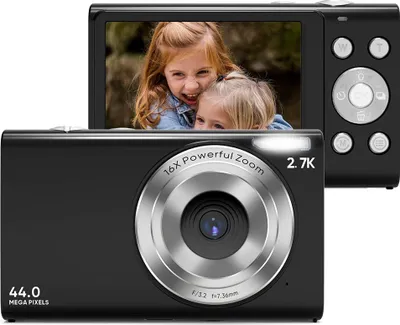 Obrázek produktu pro INF Digitální fotoaparát 2,7K/44MP/16x zoom/Anti-Shake/webová kamera černá