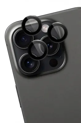 Immagine prodotto di Imoshion, confezione da 2 protezioni in vetro per fotocamera, compatibili con iPhone 15 Pro / 15 Pro Max - colore: titanio nero