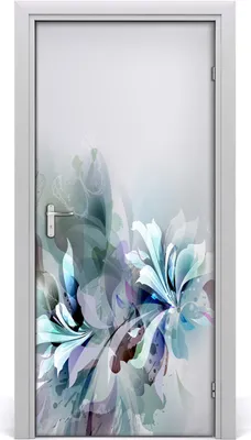 Produktbild von Tulup Türaufkleber 95x205 cm Dekorative Aufkleber Selbstklebend Wasserdichte Tapete Abnehmbar Schlafzimmer Wohnzimmer Wohnkultur - abstrakte Blumen