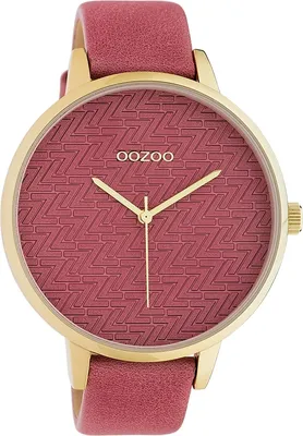 Image de Montre Oozoo rouge en cuir Timepieces Femmes Montre à quartz analogique UOC10405