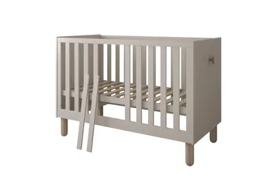 Produktbild von ZEE 2in1 Babybett LOFT 120x60 Kaschmir Kinderbett Höhenverstellbar Juniorbett Babyzimmer Möbel