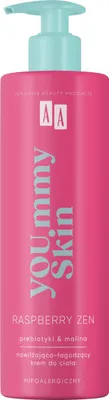 Zdjęcie produktu dla AA Yoummy Skin Rasberry Zen, Nawilżająco-łagodzący krem do ciała, 400 ml