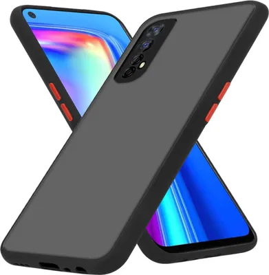 Obrázok produktu pre Cadorabo puzdro pre Realme 7 4G v matnej čiernej farbe Hybridné ochranné puzdro s TPU silikónom vo vnútri a matným plastovým zadným krytom Puzdro na mobilný telefón