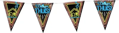 Immagine prodotto di Bandiera per feste al neon Paperdreams, benvenuto a casa
