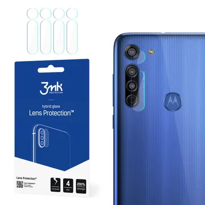 Produktbild von 3mk Hybridglas Lens Protection für Motorola Moto G8 Kamera Objektiv Kameralinse 0,16mm 6H (4 Stück)