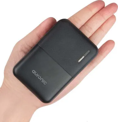 Obrázek produktu pro Auronic Auronic Powerbank - 10 000 mAh - 4 porty - 2,4A USB/Micro-USB/USB-C - včetně kabelu - černá