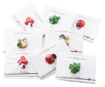 Produktbild von 10 Mini Gastgeschenke - verschiedene Glücksbringer & Kärtchen Ein kleines Dankeschön20 Stück
