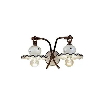 Immagine prodotto di CLASSIC ROMA C401-44, Lampada a Parete Applique in Vetroceramica, Ferroluce