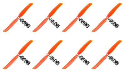 9050 RC-Luftschrauben 9x5, 2-Blatt, orange, 8 Stück mit Adapterringen