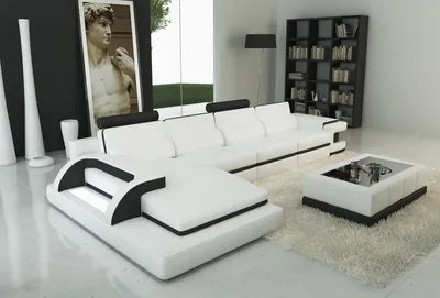 Produktbild von Ledersofa Ecksofa Polster Eck Garnitur Sofas Couchen Sofa Wohnlandschaft U-Form