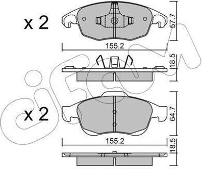 Produktbild von CIFAM Bremsbeläge Satz Vorne Bremsklötze für CITROËN BERLINGO (B9) 822-800-0