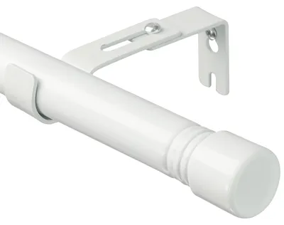 Gardinenstange aus Metall, ausziehbar 76-157 cm, weiß