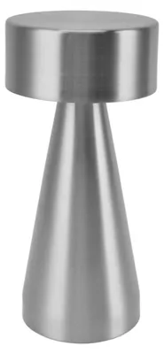LED Tischlampe Touch-Sensor, 3 Farben, dimmbar, aufladbar, Silber