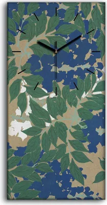 Produktbild von Dekor Leinwand Uhr Wandbilder 30x60 Malerei Abstrakte Kunst Blätter Zweige - schwarze Hände