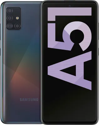 Produktbild von Samsung Smartphone Galaxy A51 16,5cm (6,5 Zoll), 128GB Speicher, Farbe: Schwarz/Blau