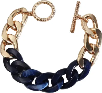 Produktbild von Elegantes Damenarmband CA-28651 in Gold und Blau KP28651