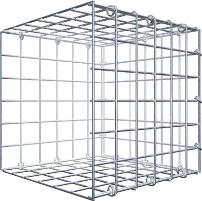 Produktbild von Anbaugabione Typ 2 30 cm x 30 cm x 30 cm (L x H x T), Maschenweite 5 cm x 5 cm, C-Ring