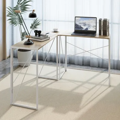 Produktbild von Modernes L-förmiges Schreibtisch Eckschreibtisch Computertisch PC Laptop Tisch Arbeitstisch für Home Office und Studium Design Schreibtisch