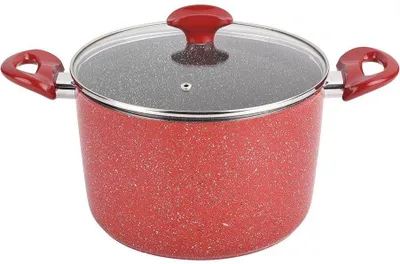 Obrázok produktu pre Hlbok hrniec s mramorovm povrchom Oliver Voltz OV54418A24D, 24 cm, 5,9 l, indukcia, erven