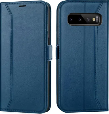 Zdjęcie produktu dla Etui na telefon komórkowy Samsung Galaxy S10 składane etui z klapką, niebieskie