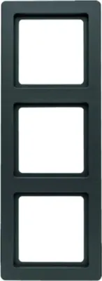 Image de Berker Q.1, cadre, triple, anthracite, velours, 1 pièce.