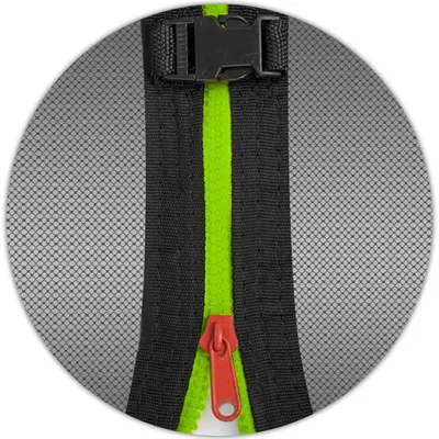 Immagine prodotto di Rete di sicurezza per trampolino, 252 cm, 6 pali, ingresso con cerniera.