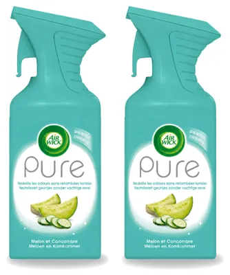 Immagine prodotto di 2 flaconi di spray per ambienti Air Wick Pure, profumo Melone e Cetriolo, 250 ml, confezione  (2 pezzi)