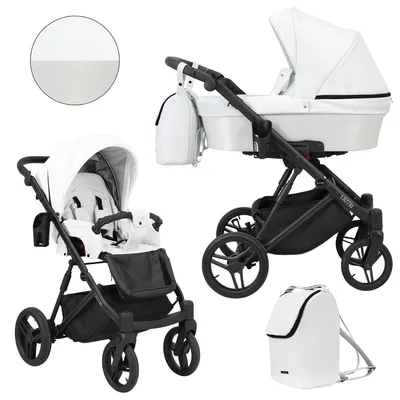 Produktbild von Kinderwagen Kunert Lazzio 2in1 – Farbe: Weiß Eco