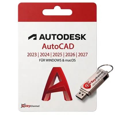Produktbild von AutoCAD 2027/2026/2025/2024/2023 | Windows & macOS | Redeem Key + USB-Stick