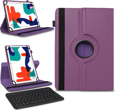 Produktbild von Tablet Tasche Hülle Huawei MatePad T10 9.7 Schutzhülle Bluetooth Tastatur QWERTZFarben:Lila