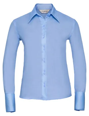 Produktbild von Russell Collection - "Ultimate" Hemd Bügelfrei für Damen Langärmlig LT4639 (3XL) (Heiterer Himmel)
