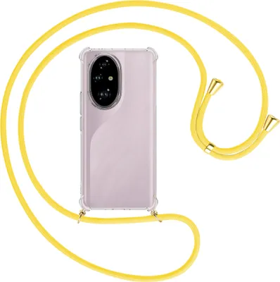 Produktbild von Handykette Backcover-Schutzhülle mit Band (Metall goldfarben) für Honor 200 Pro - gelb