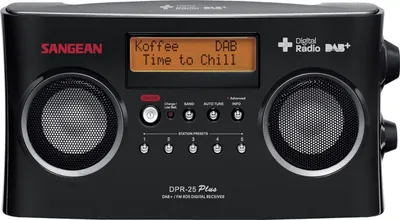 Obrázek produktu pro Sangean DPR-25+, Digitální, DAB, DAB+, FM, 87,5 - 108 MHz, CT, PS, PTY, RT, 8 ohm, 6,35 cm (2.5")