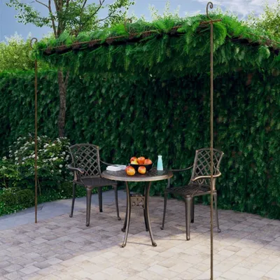 Produktbild von vidaXL Garten-Pergola Antik-Braun 4x3x2,5 m Eisen