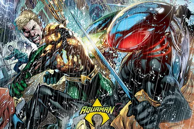 Produktbild von Aquaman Poster Atlantean Punch  91,5 x 61 cm