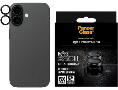 Productafbeelding van PanzerGlass Hoops Ceramic Camera Lens Protector voor de Apple iPhone 17 - Transparant