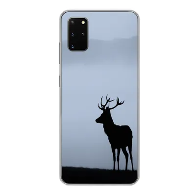 Produktbild von MuchoWow® Handyhülle Schutzhülle Hülle für Samsung Galaxy S20 Plus Hirsch - Nebel - Silhouette Silikon Softcase Handy Hülle - Hartschale